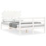 Estructura de cama con cabecero madera maciza blanco 120x200 cm de vidaXL, Camas y somieres - Ref: Foro24-3195282, Precio: 12...