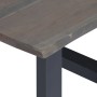 Mesa de centro con borde natural acacia maciza gris 60x60x40 cm en Mesas de centro | Comprar online en Foru.es