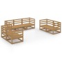 Muebles de jardín 7 piezas marrón miel madera maciza de pino de , Conjuntos de jardín - Ref: Foro24-3075452, Precio: 446,27 €...