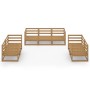Muebles de jardín 7 piezas marrón miel madera maciza de pino de , Conjuntos de jardín - Ref: Foro24-3075452, Precio: 446,27 €...