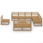 Muebles de jardín 10 piezas marrón miel madera maciza de pino de , Conjuntos de jardín - Ref: Foro24-3075812, Precio: 751,95 ...