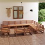 Muebles de jardín 12 piezas marrón miel madera maciza de pino de , Conjuntos de jardín - Ref: Foro24-3075957, Precio: 789,36 ...