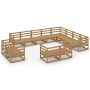 Muebles de jardín 12 piezas marrón miel madera maciza de pino de , Conjuntos de jardín - Ref: Foro24-3075957, Precio: 789,36 ...