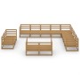 Muebles de jardín 12 piezas marrón miel madera maciza de pino de , Conjuntos de jardín - Ref: Foro24-3075957, Precio: 789,36 ...