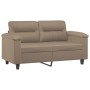 Sofá de 2 plazas con cojines cuero sintético capuchino 120 cm de , Sofás - Ref: Foro24-3200987, Precio: 247,37 €, Descuento: %
