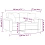 Sofá de 2 plazas con cojines cuero sintético capuchino 120 cm de , Sofás - Ref: Foro24-3200987, Precio: 247,37 €, Descuento: %