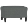 Sofá de 3 plazas con taburete de tela gris oscuro 180 cm de , Sofás - Ref: Foro24-3201136, Precio: 329,42 €, Descuento: %