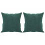 Sofá de 2 plazas con cojines terciopelo verde oscuro 140 cm de , Sofás - Ref: Foro24-3200947, Precio: 291,09 €, Descuento: %