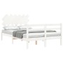 Estructura de cama con cabecero madera maciza blanco 120x200 cm de vidaXL, Camas y somieres - Ref: Foro24-3195282, Precio: 12...