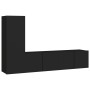 Set de muebles de salón TV 3 pzas madera de ingeniería negro de , Muebles TV - Ref: Foro24-3078778, Precio: 119,52 €, Descuen...