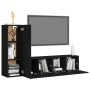 Set de muebles de salón TV 3 pzas madera de ingeniería negro de , Muebles TV - Ref: Foro24-3078778, Precio: 119,52 €, Descuen...