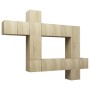 Set muebles de salón TV 10 pzas madera ingeniería roble Sonoma de , Muebles TV - Ref: Foro24-3079052, Precio: 288,32 €, Descu...