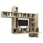 Set muebles de salón TV 10 pzas madera ingeniería roble Sonoma de , Muebles TV - Ref: Foro24-3079052, Precio: 288,32 €, Descu...