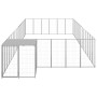 Perrera plateada 26,62 m² acero de , Casetas y cercados para perros - Ref: Foro24-3082224, Precio: 595,72 €, Descuento: %