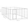 Perrera de exterior de acero galvanizado 21,78 m² de , Casetas y cercados para perros - Ref: Foro24-3082328, Precio: 641,01 €...