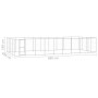 Perrera de exterior de acero galvanizado 43,56 m² de , Casetas y cercados para perros - Ref: Foro24-3082321, Precio: 998,23 €...