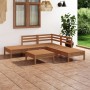 Juego muebles de jardín 6 pzas madera maciza pino marrón miel de , Conjuntos de jardín - Ref: Foro24-3082645, Precio: 297,16 ...