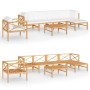 Set de muebles de jardín 7 pzas madera de teca y cojines crema de , Conjuntos de jardín - Ref: Foro24-3087204, Precio: 921,67...