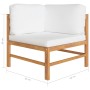 Set de muebles de jardín 7 pzas madera de teca y cojines crema de , Conjuntos de jardín - Ref: Foro24-3087204, Precio: 921,67...