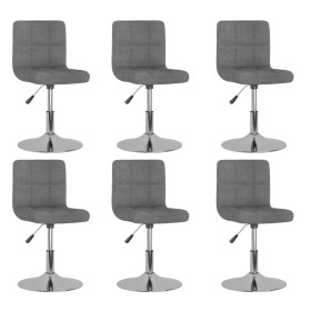 Sillas de comedor giratorias 6 unidades tela gris claro de , Sillas de comedor - Ref: Foro24-3087458, Precio: 359,47 €, Descu...