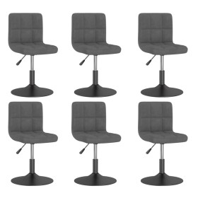 Sillas de comedor giratorias 6 unidades terciopelo gris oscuro de , Sillas de comedor - Ref: Foro24-3087493, Precio: 378,98 €...
