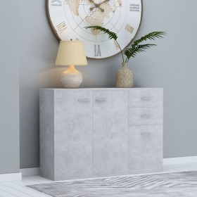 Aparador de madera contrachapada gris hormigón 105x30x75 cm de , Aparadores - Ref: Foro24-800697, Precio: 118,76 €, Descuento: %