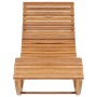 Tumbona mecedora de madera de teca maciza de , Tumbonas - Ref: Foro24-49390, Precio: 322,15 €, Descuento: %