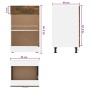 Armario bajo de cocina madera ingeniería roble ahumado de , Armarios de cocina - Ref: Foro24-815573, Precio: 59,05 €, Descuen...