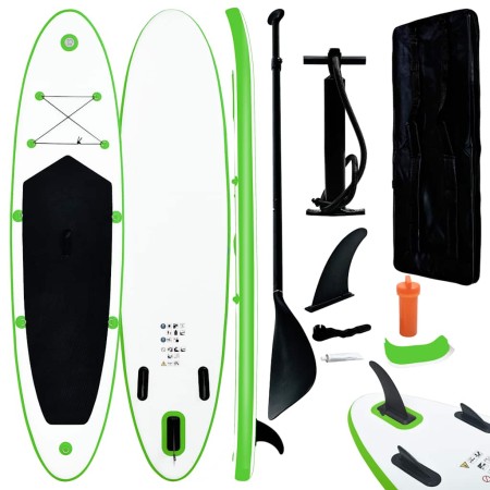 Juego de tabla de paddle surf hinchable verde y blanco de , Paddleboards - Ref: Foro24-92731, Precio: 174,45 €, Descuento: %