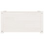 Jardinera de madera maciza de pino blanca 60x31x31 cm de , Maceteros y jardineras - Ref: Foro24-810706, Precio: 32,94 €, Desc...