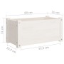 Jardinera de madera maciza de pino blanca 60x31x31 cm de , Maceteros y jardineras - Ref: Foro24-810706, Precio: 32,94 €, Desc...
