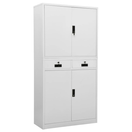 Armario de oficina de acero gris claro 90x40x180 cm de , Taquillas y armarios de almacenamiento - Ref: Foro24-336418, Precio:...