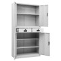 Armario de oficina de acero gris claro 90x40x180 cm de , Taquillas y armarios de almacenamiento - Ref: Foro24-336418, Precio:...