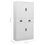 Armario de oficina de acero gris claro 90x40x180 cm de , Taquillas y armarios de almacenamiento - Ref: Foro24-336418, Precio:...