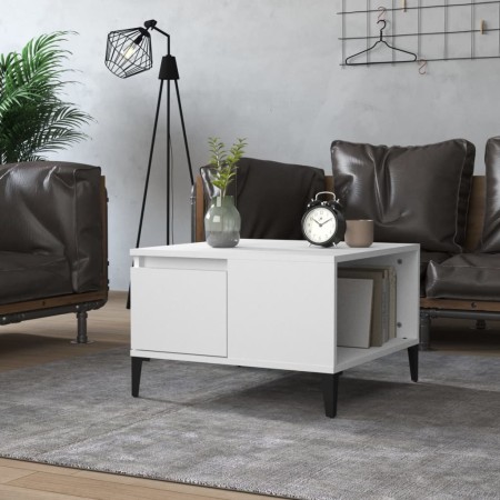 Mesa de centro madera contrachapada blanco 55x55x36,5 cm de , Mesas de centro - Ref: Foro24-821084, Precio: 65,81 €, Descuent...