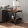Mesa auxiliar de madera contrachapada marrón roble 40x40x40 cm de , Mesas de centro - Ref: Foro24-819385, Precio: 27,15 €, De...