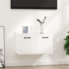 Armario pared madera contrachapada blanco brillo 60x36,5x35 cm de , Taquillas y armarios de almacenamiento - Ref: Foro24-8129...