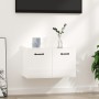 Armario pared madera contrachapada blanco brillo 60x36,5x35 cm de , Taquillas y armarios de almacenamiento - Ref: Foro24-8129...