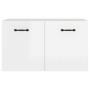 Armario pared madera contrachapada blanco brillo 60x36,5x35 cm de , Taquillas y armarios de almacenamiento - Ref: Foro24-8129...