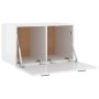 Armario pared madera contrachapada blanco brillo 60x36,5x35 cm de , Taquillas y armarios de almacenamiento - Ref: Foro24-8129...