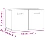 Armario pared madera contrachapada blanco brillo 60x36,5x35 cm de , Taquillas y armarios de almacenamiento - Ref: Foro24-8129...