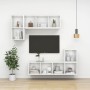 Mueble TV pared contrachapada blanco brillo 37x37x142,5 cm de , Muebles TV - Ref: Foro24-805495, Precio: 67,17 €, Descuento: %