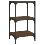 Estantería contrachapada y acero roble marrón 40x33x70,5 cm de , Librerías y estanterías - Ref: Foro24-819311, Precio: 44,20 ...