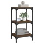 Estantería contrachapada y acero roble marrón 40x33x70,5 cm de , Librerías y estanterías - Ref: Foro24-819311, Precio: 44,20 ...