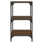 Estantería contrachapada y acero roble marrón 40x33x70,5 cm de , Librerías y estanterías - Ref: Foro24-819311, Precio: 44,20 ...
