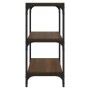 Estantería contrachapada y acero roble marrón 40x33x70,5 cm de , Librerías y estanterías - Ref: Foro24-819311, Precio: 44,20 ...