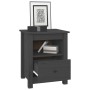 Mesita de noche madera maciza de pino gris 40x35x49 cm de , Mesitas de noche - Ref: Foro24-813713, Precio: 53,26 €, Descuento: %