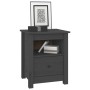Mesita de noche madera maciza de pino gris 40x35x49 cm de , Mesitas de noche - Ref: Foro24-813713, Precio: 53,26 €, Descuento: %