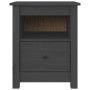 Mesita de noche madera maciza de pino gris 40x35x49 cm de , Mesitas de noche - Ref: Foro24-813713, Precio: 53,26 €, Descuento: %