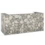 Muro gaviones para contenedor basura galvanizado 254x100x110 cm de , Soportes para contenedores de residuos - Ref: Foro24-151...